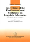 Proceedings of the First International Conference on Linguistic Informatics